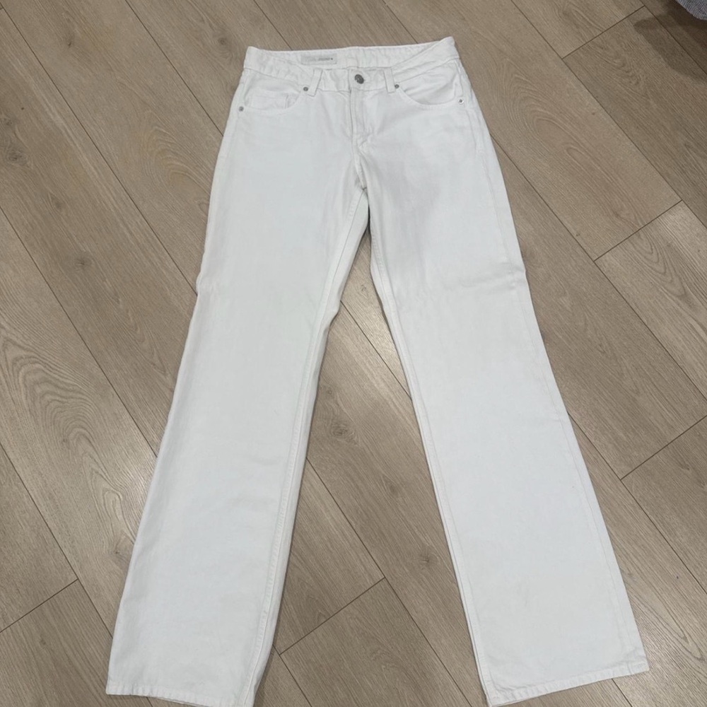 Zara White Low-rise Jeans